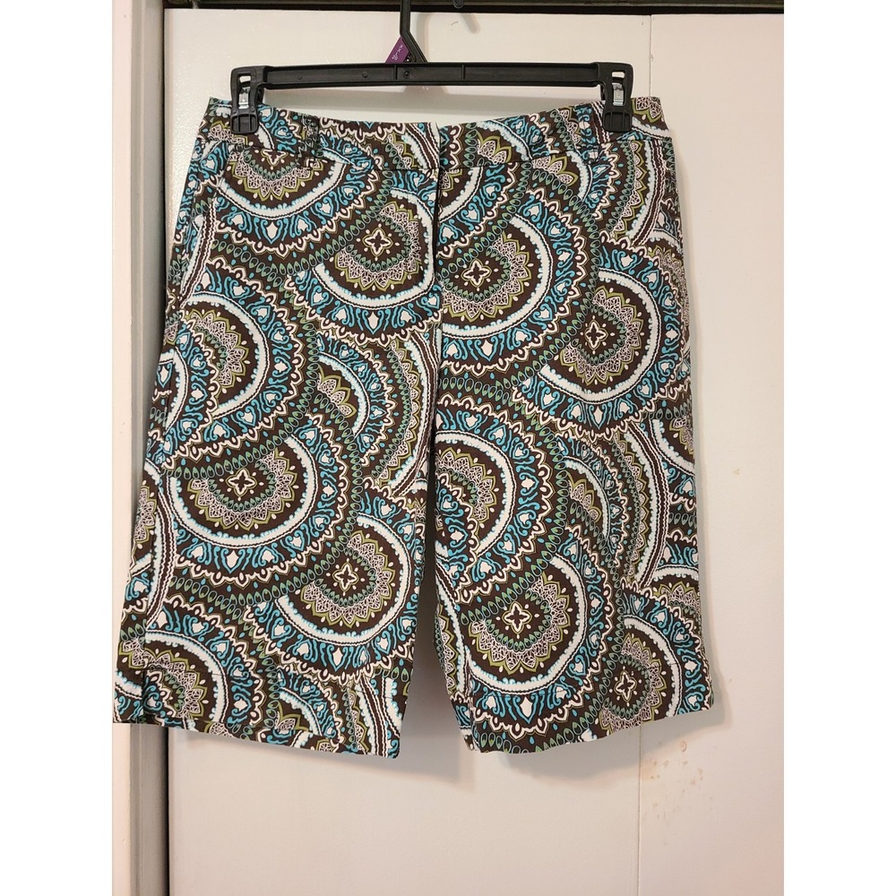Manhattan Chino New York & Co Paisley Shorts Women's Size 10